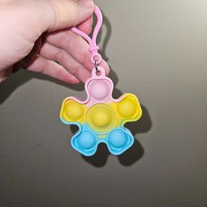 Pop it fidget toy keychain